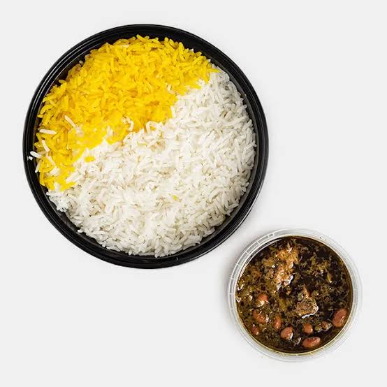 چلو قرمه سبزی